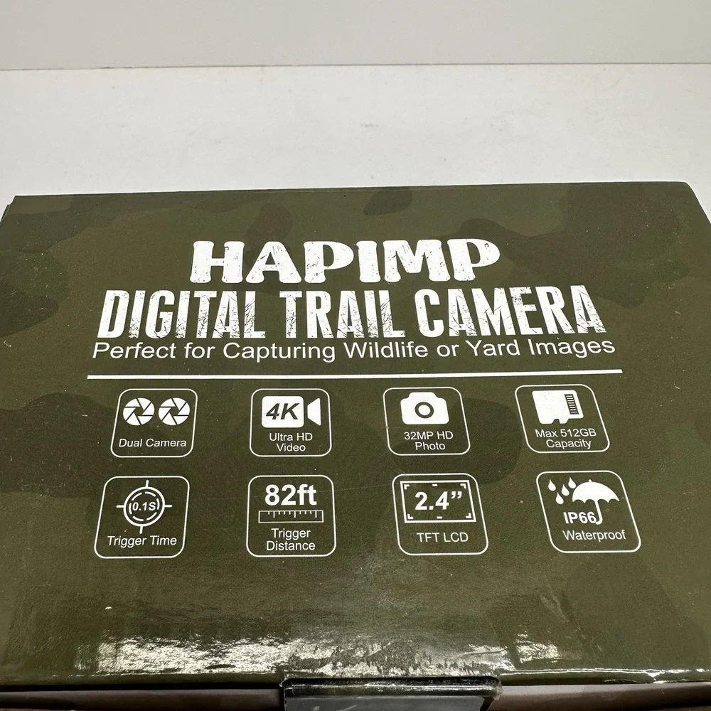 Hapimp Trail Camera 32MP 4K Video Dual Camera NightVision W/32GB SD card X 2